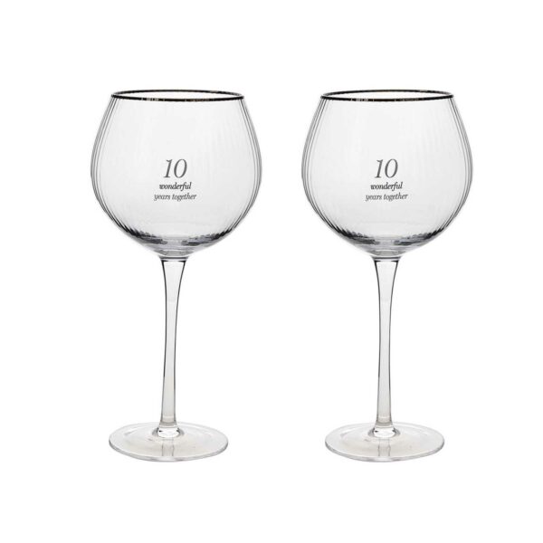 Amore 10th Anniversary Gin Balloon Glasses