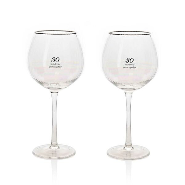 Amore 30th Anniversary Gin Balloon Glasses