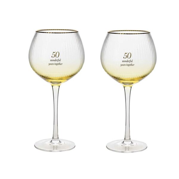 Amore Gin Balloon Glasses 50th Anniversary