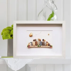 Large Family Golden Wedding Anniversary Pebbleart Family