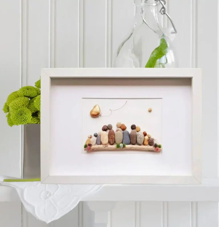 Large Family Golden Wedding Anniversary Pebbleart Family