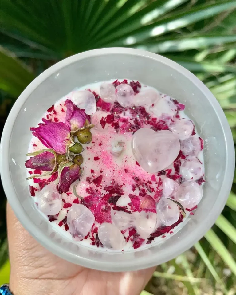 Self Love Rose Quartz Crystal Infused Candle