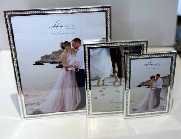 Amore by Juliana Silver Sparkle Border Photo Frame 3 sizes