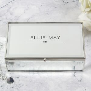 Personalised Classic Mirrored Jewellery Box