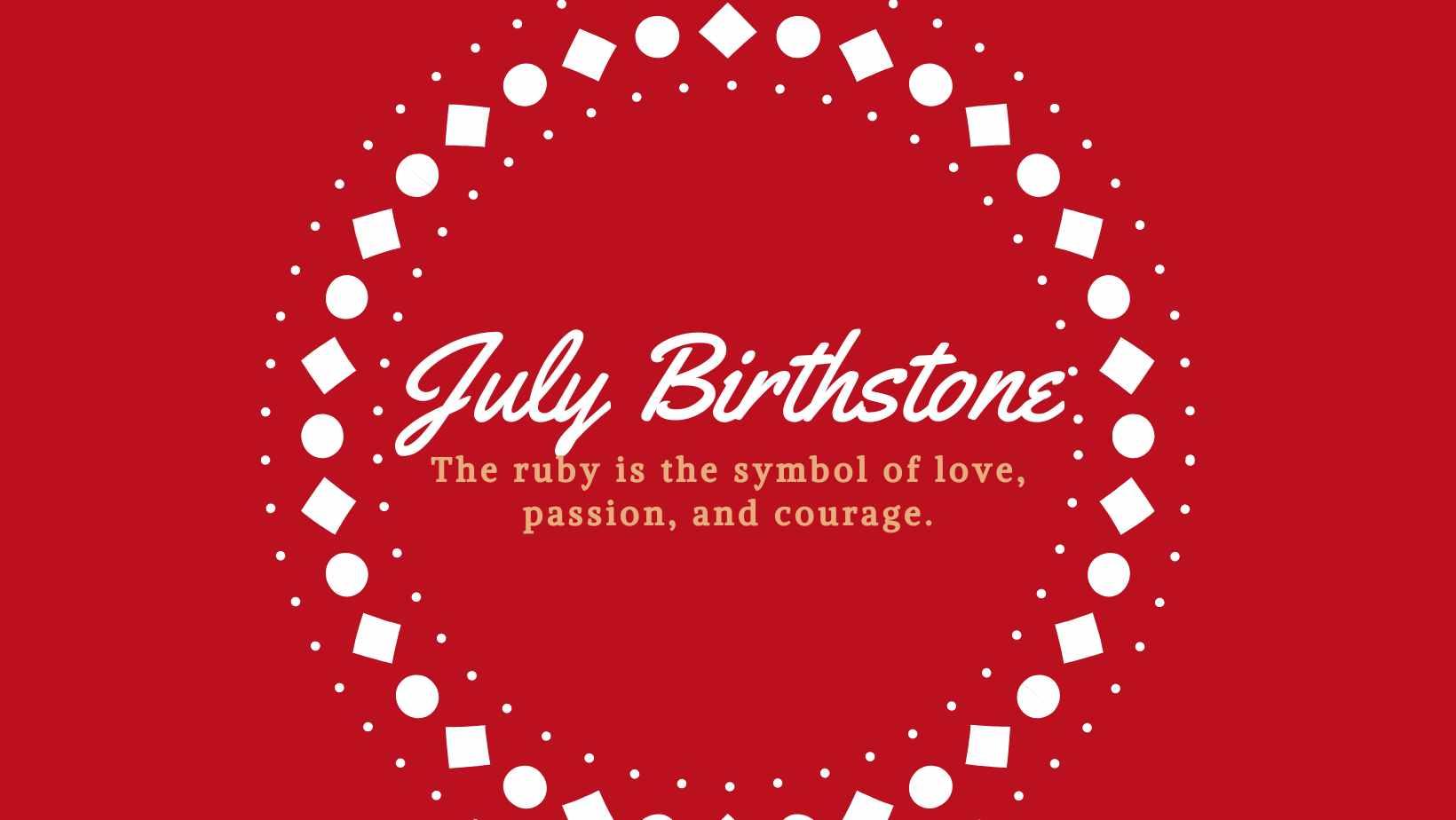 Ruby gemstone July's Birthstone