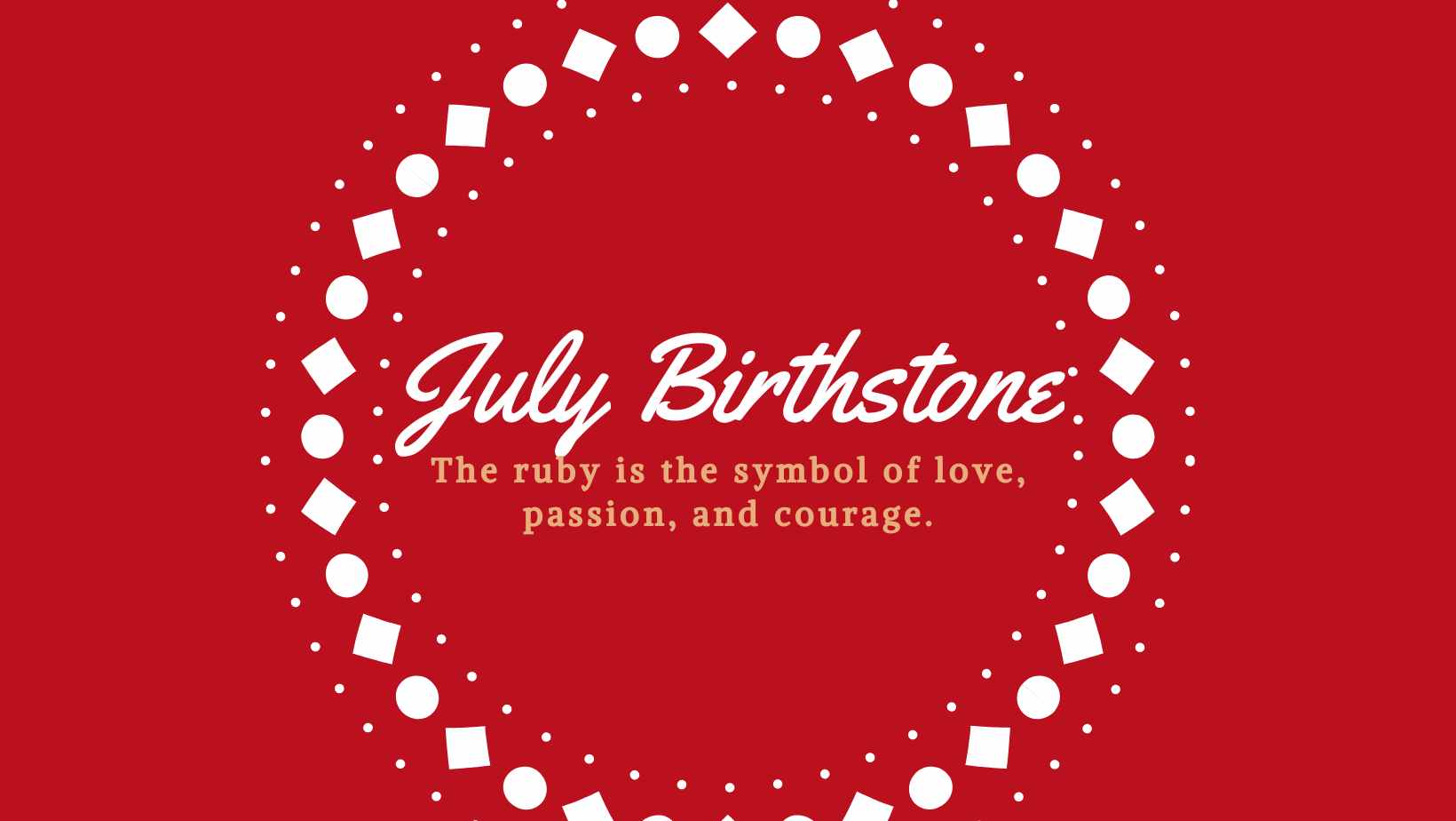 Ruby gemstone July's Birthstone