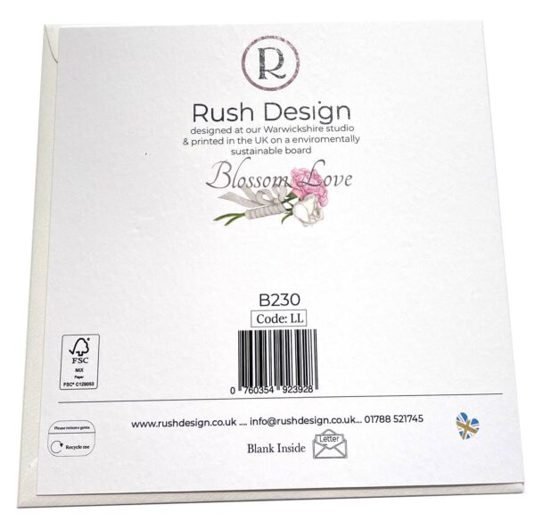 For a Wonderful Mum and Dad With Love Anniversary Greeting Card Rear