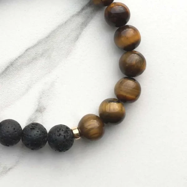 Tigers eye aromatherapy bracelet, with essential oil