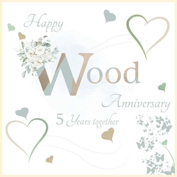 Happy Wood Anniversary Greeting Card