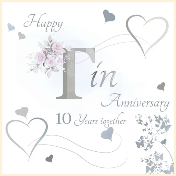 Happy Tin Anniversary Greeting Card