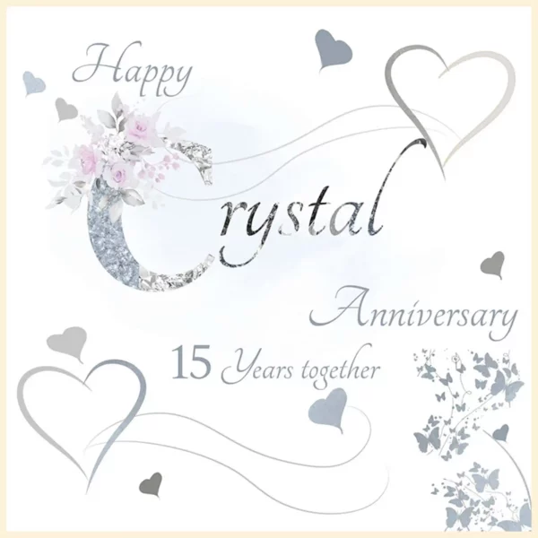 Happy Crystal Anniversary Greeting Card