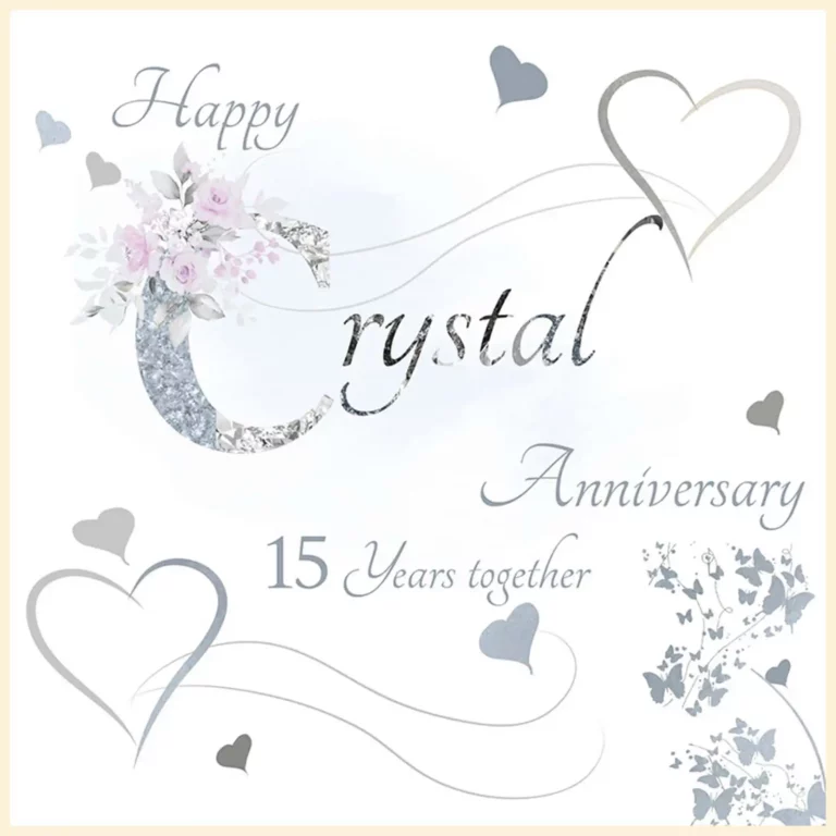 Happy Crystal Anniversary Greeting Card