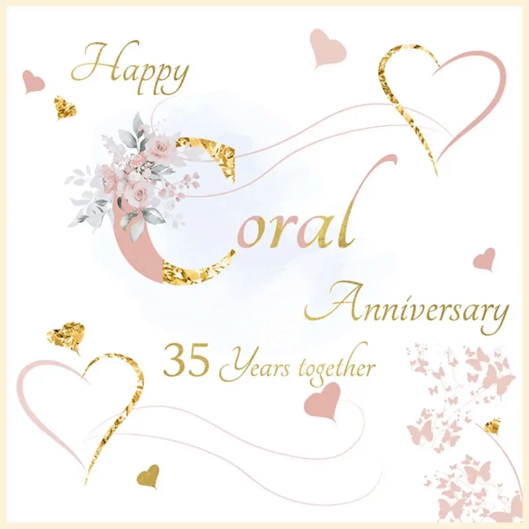 Happy Coral Anniversary Greeting Card