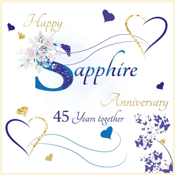 Happy Sapphire Anniversary Greeting Card
