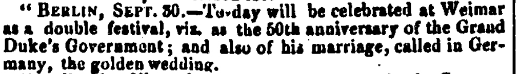 excerpt from the Morning Chronicle #17572 published in 1825