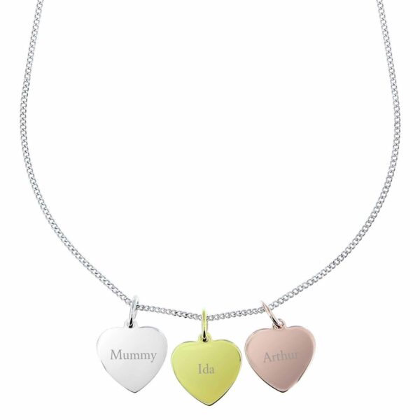 3 Hearts Personalised Necklace