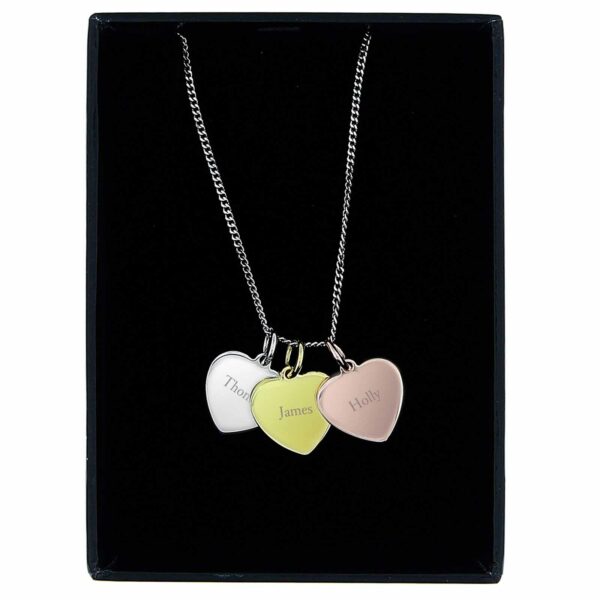 3 Hearts Personalised Necklace