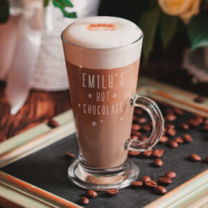 Stars Personalised Hot Chocolate Latte Glass