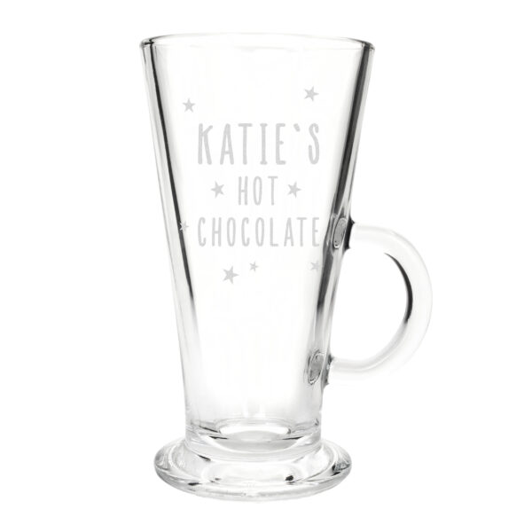 Stars Personalised Hot Chocolate Latte Glass
