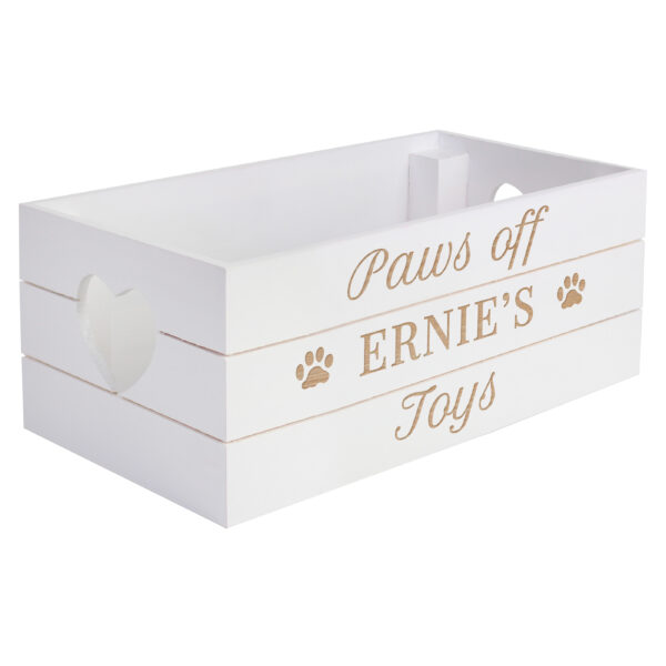Personalised Pets White Wooden Storage Crate
