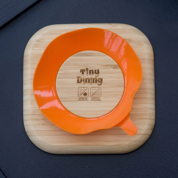 Christmas Dinner Wooden Baby Suction Plate underneath