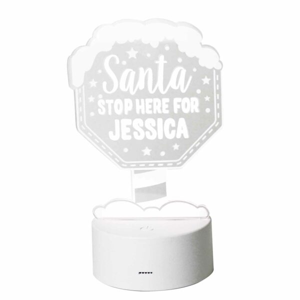 Santa Stop Here Personalised Night Light