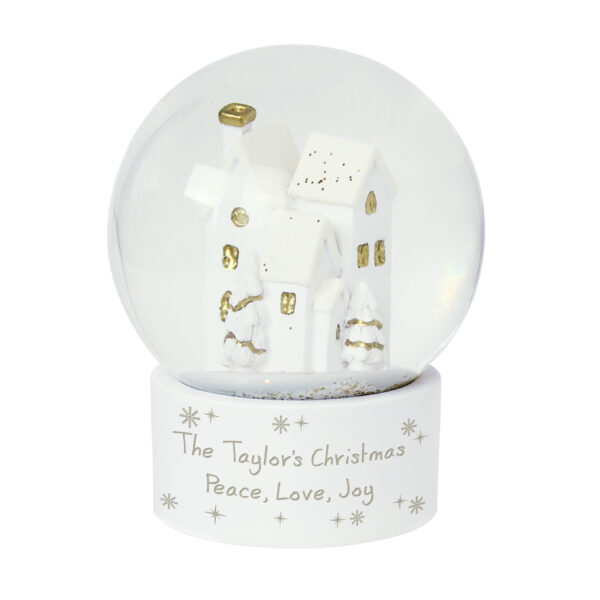 Personalised Golden Village Snow Globe