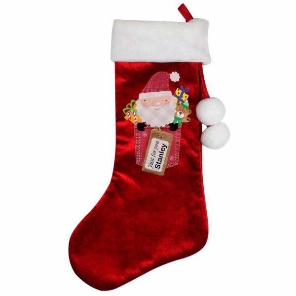 Luxury Red Personalised Christmas Stockings