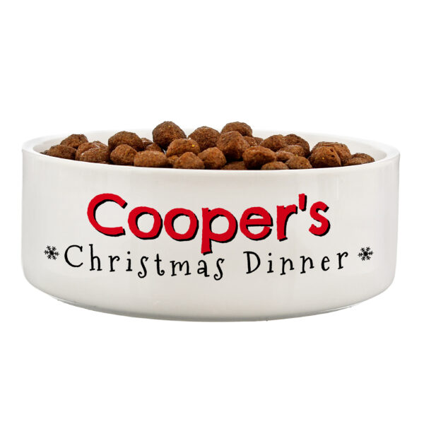 Christmas Dinner Ceramic Pet Bowl