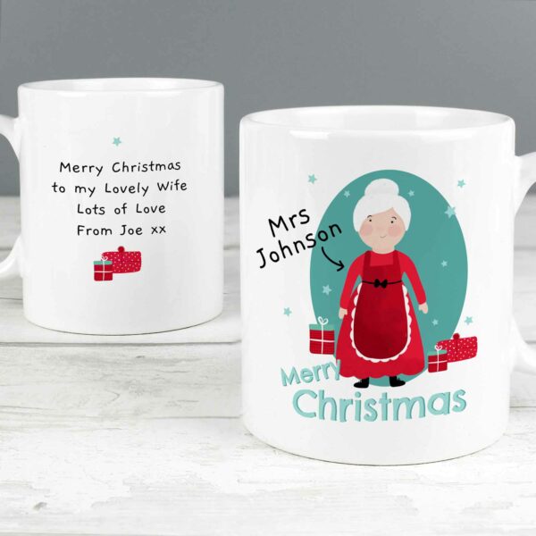 Mrs Claus Personalised Christmas Mug