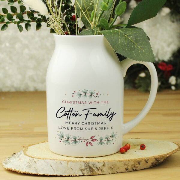 Personalised Christmas Bouquet Jug