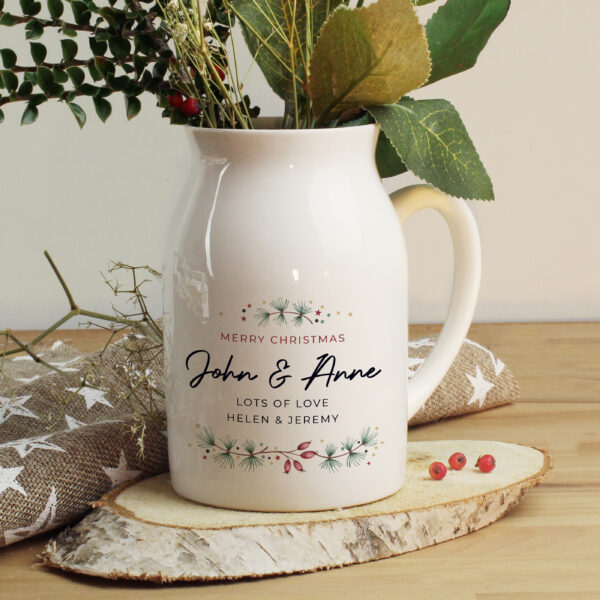 Personalised Christmas Bouquet Jug