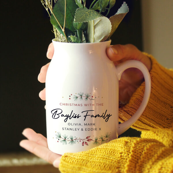 Personalised Christmas Bouquet Jug