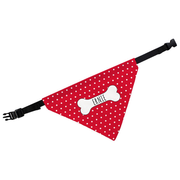 Personalised Red Polka Dot Dog Bandana