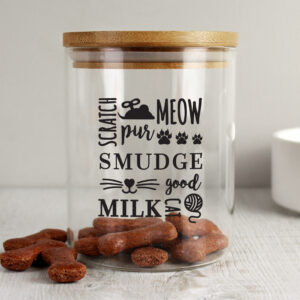 Personalised Cat Treat jar