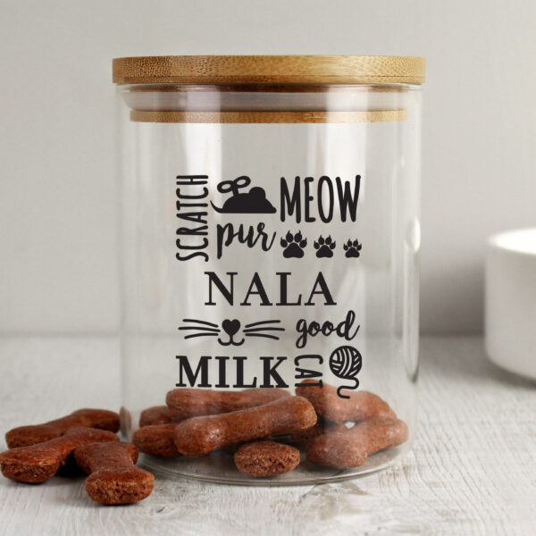 Personalised Cat Treat jar