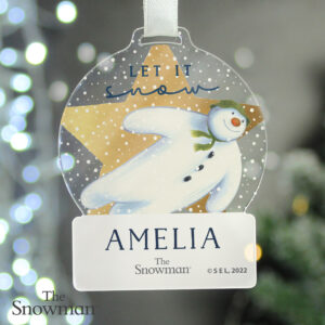 Personalised The Snowman Christmas Tree Decoration