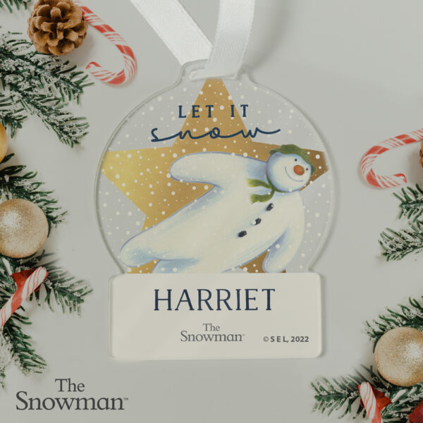 Personalised The Snowman Christmas Tree Decoration