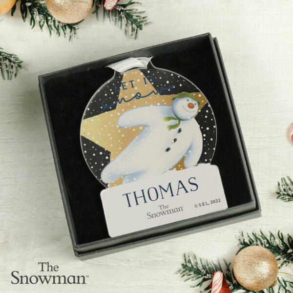 Personalised The Snowman Christmas Tree Decoration
