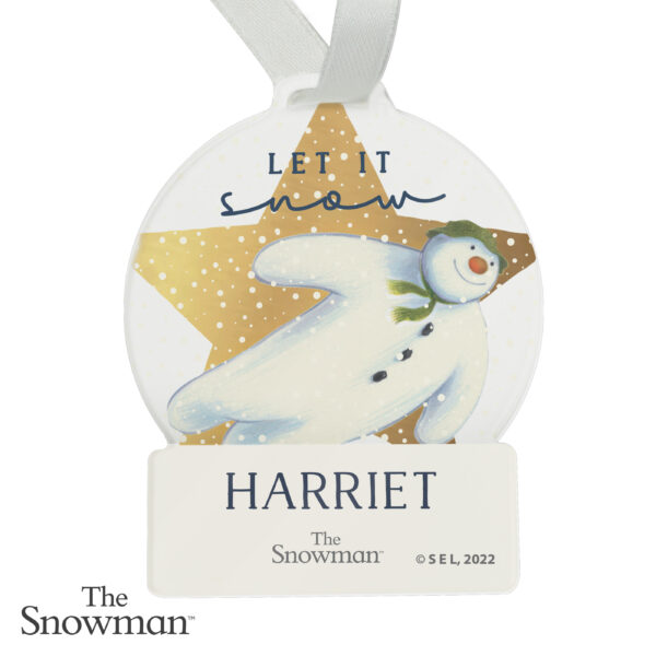 Personalised The Snowman Christmas Tree Decoration