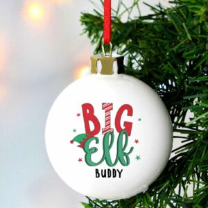 Cherished Memories Personalised Big Elf Bauble