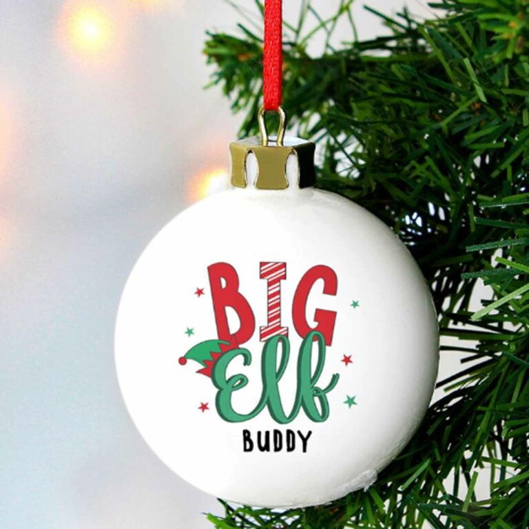 Cherished Memories Personalised Big Elf Bauble