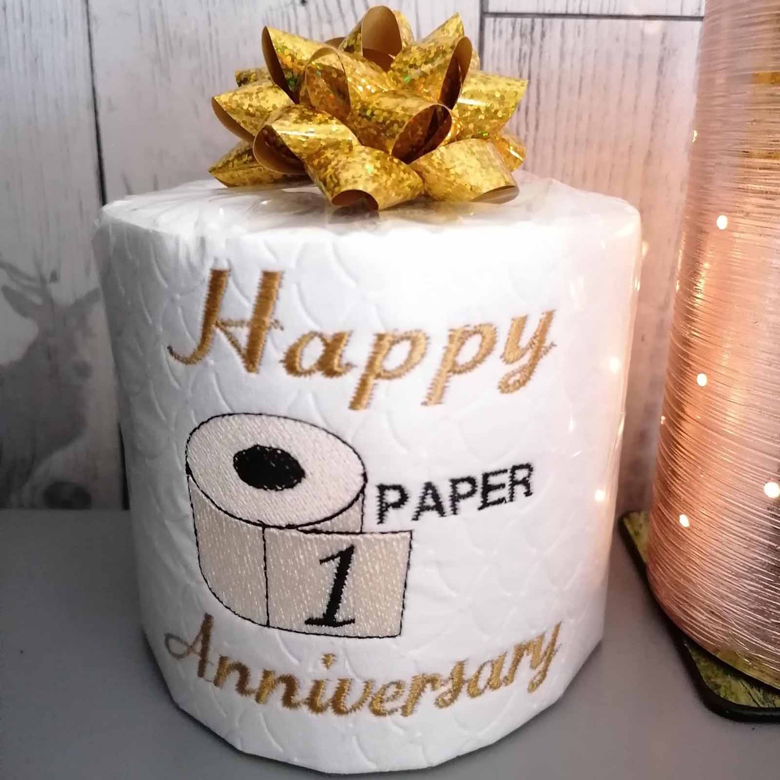 Personalized - Embroidered 1st Anniversary Toilet paper - Custom - First  Anniversary - Funny Gift - Husband - Wife - Anniversary Gag Gift