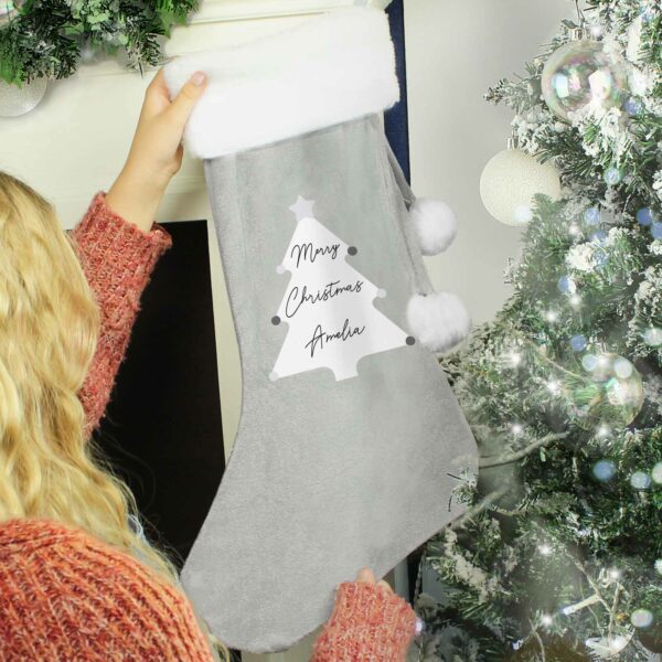 Personalised Santa Christmas Stocking Christmas Tree