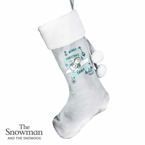 Luxury Silver Grey Personalised Santa Christmas Stocking, Many Designs - Image 13