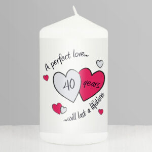 Perfect Love 40 Years celebration Pillar Candle