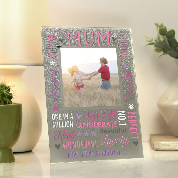 Personalised Mum Glitter Frame