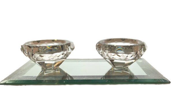 Shudehill Giftware Twin tealight holders Diamond Sparkle Lines - Image 9