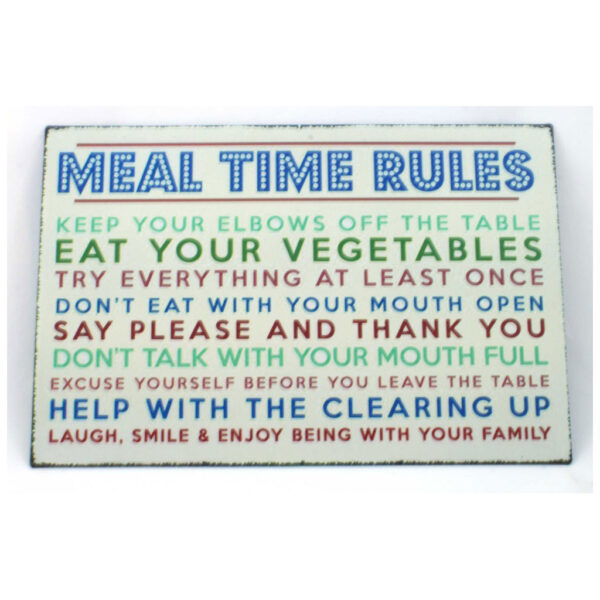 Inspirational Life Quotes Tin Plaques - Reach for the Stars… Life is... Meal Time Rules - Image 5