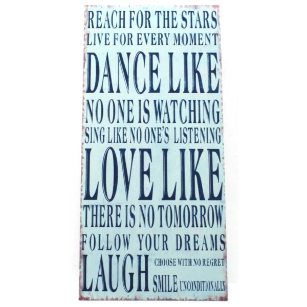 Inspirational Life Quotes Tin Plaques - Reach for the Stars… Life is... Meal Time Rules - Image 3